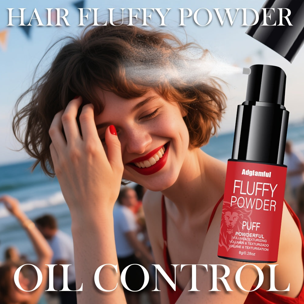Poudre Volumisante Adglamful en Flacon à Pompe, Poudre Spray à Pompe, Contrôle du Sébum en 5 Secondes pour Cheveux Moelleux, Poudre de Soin Coiffante, Poudre Volumisante sans Rinçage