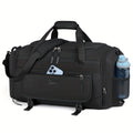 Grand sac de voyage pour hommes et femmes, disponible en tailles 40L et 55L, avec compartiments pour chaussures et articles humides, idéal pour l'entraînement, la salle de sport, les sports scolaires et les voyages de week-end, en noir