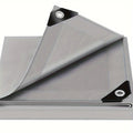 1pc, Bâche Imperméable avec Œillets, Housse de Protection, Résistante aux UV et aux Déchirures, Couverture de Jardin, Adaptée aux Meubles de Jardin, Piscines, Objets en Bois et Voitures, 140g/m², Gris.