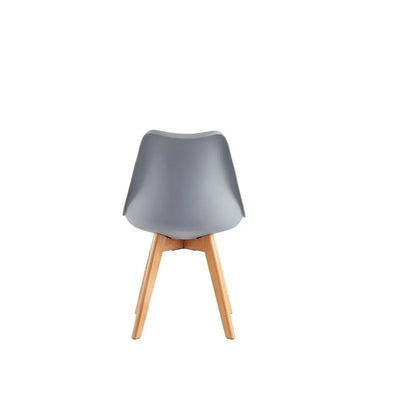 Ensemble de 4 chaises de salle à manger MCC Direct, chaises de cuisine, chaises de bureau, chaise coquille de designer, "Eva" disponible en 7 couleurs tendance
