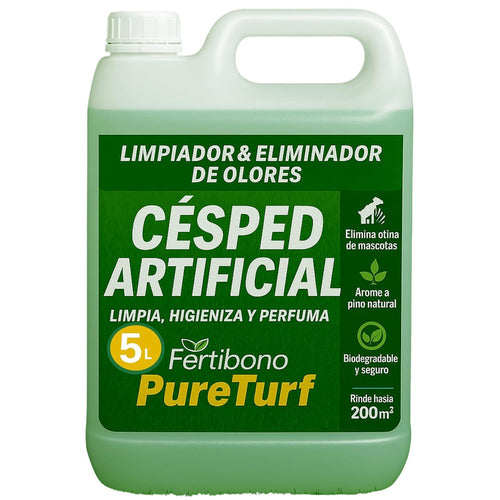 Nettoyant pour gazon artificiel PureTurf 5L – Désinfectant parfum pin pour usage intérieur et extérieur | Neutralise les odeurs d'animaux et garde votre jardin toujours frais