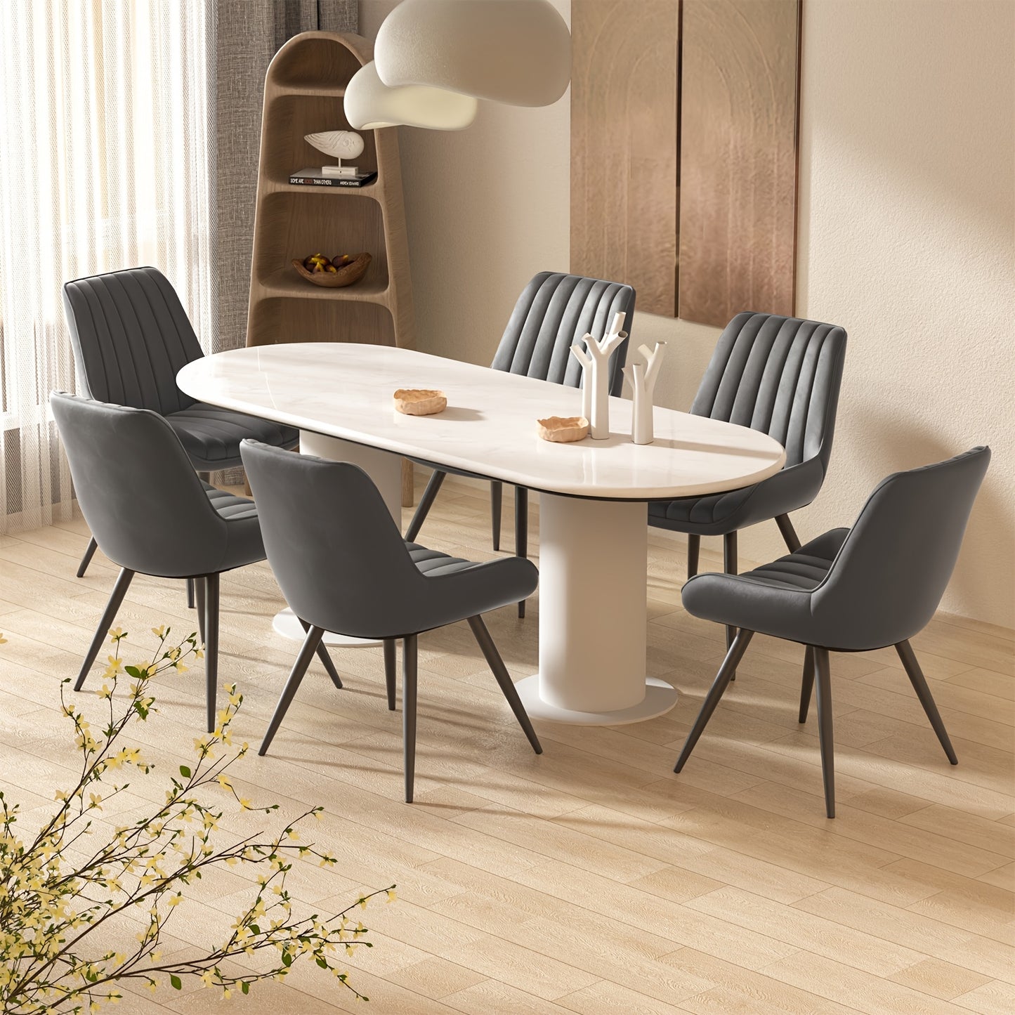 Chaises de salle à manger, Ensemble de 2/4/6, Chaises de cuisine, Chaises rembourrées avec pieds en métal, Chaise de salon avec coussin de dossier, pour salle à manger, Chaise de réception, Bureau