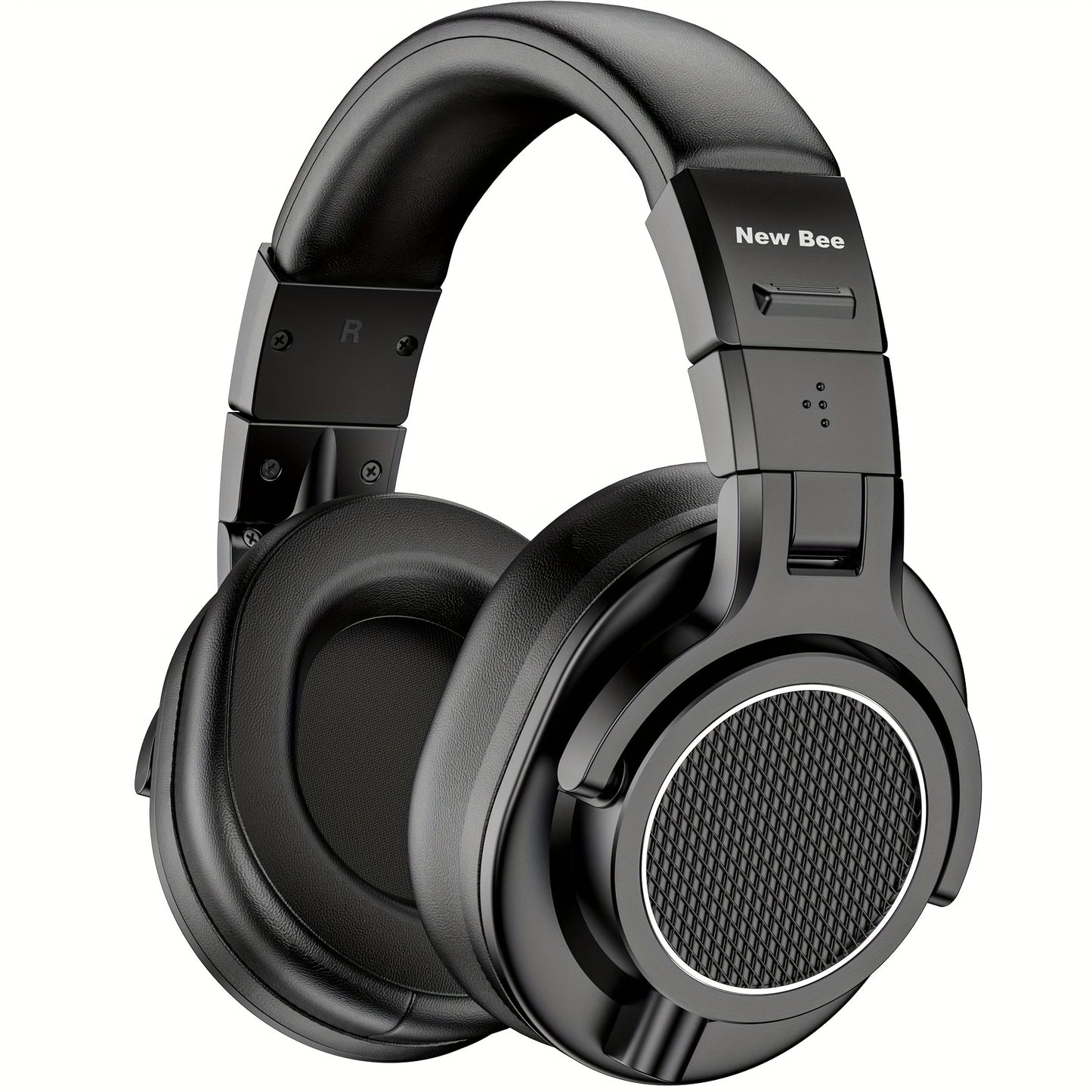 Casque de Studio Professionnel Filaire, Audio Haute Résolution, Coussinets Confortables et Doux, Adaptateur 6.35mm pour Enregistrement, Mixage, DJ et Diffusion - Noir