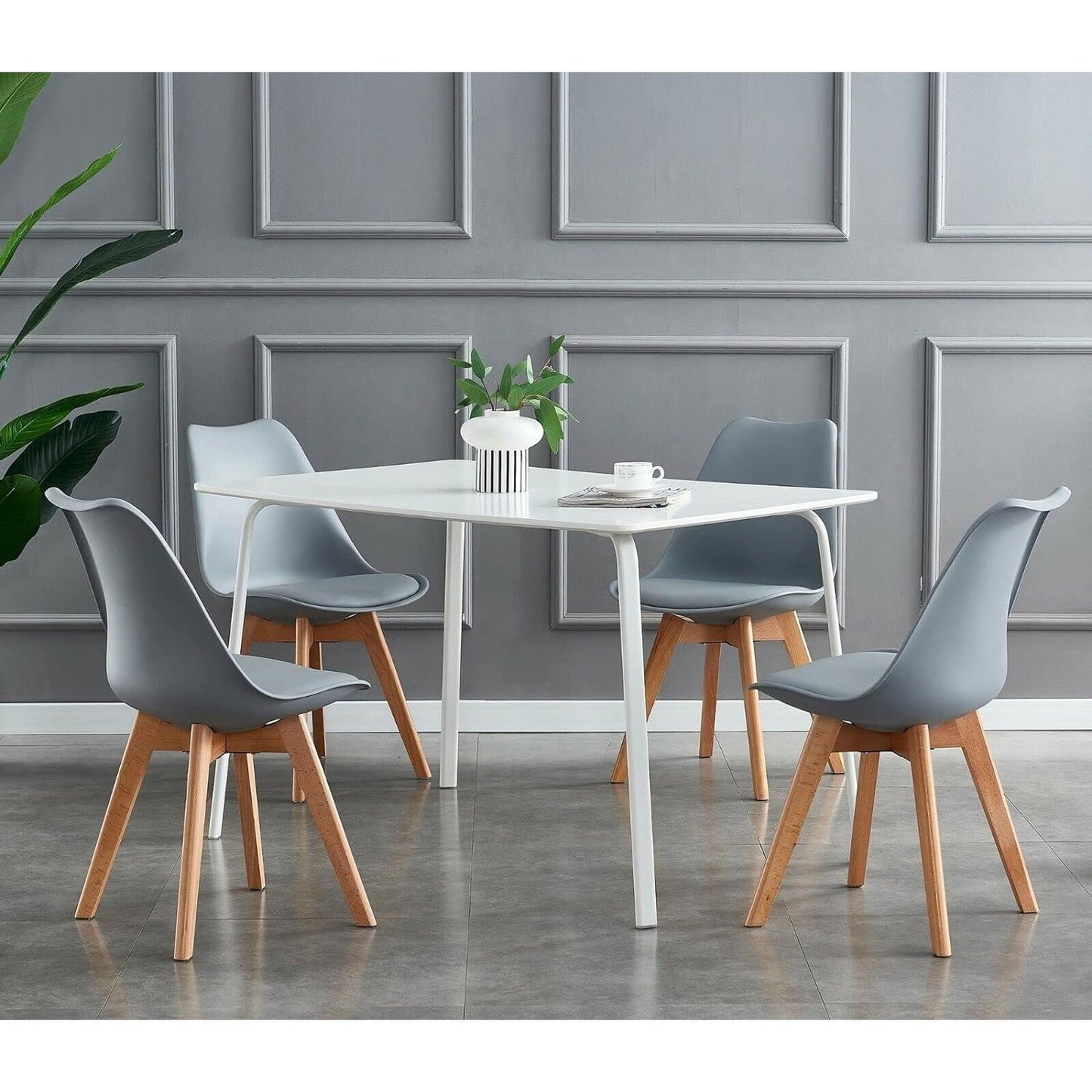 Ensemble de 2 chaises de salle à manger MCC Direct, chaise de cuisine, chaise de bureau, chaise de salon, chaise coquille de designer Eva, disponible en 7 couleurs