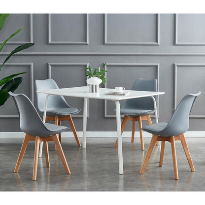 Ensemble de 2 chaises de salle à manger MCC Direct, chaise de cuisine, chaise de bureau, chaise de salon, chaise coquille de designer Eva, disponible en 7 couleurs