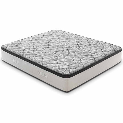 Matelas ROYAL DELUXE avec effet MÉMOIRE - Mousse HR haute densité - 100% orthopédique fabriqué en Italie - Housse avec effet relaxant CARBONIO