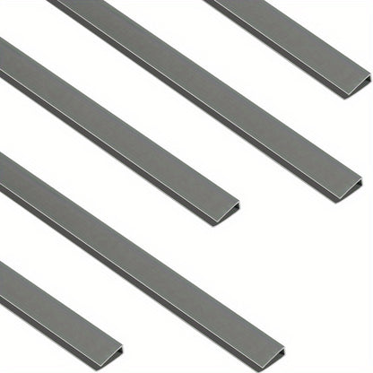 Profil de couverture de clôture en PVC, 5 pièces X 1M, conçu comme un accessoire de protection pour les écrans d'intimité en PVC. Chaque profil mesure 1M de long, disponible en pack de 5. Durable, résistant aux intempéries et facile à installer, idéal pou