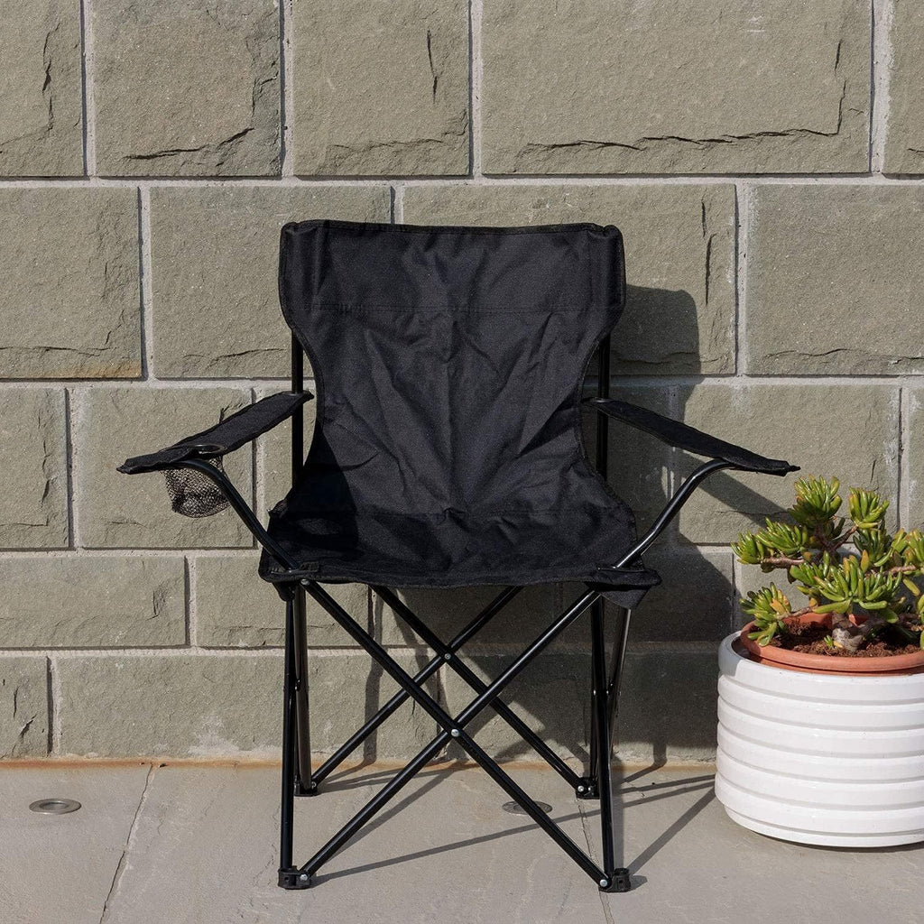 Chaise de camping pliable Baroni Home pour jardin d'extérieur, chaise de camping pliable portable, chaise de camping et de pêche avec porte-gobelet, 20X20X31 pouces (50X50X80 cm)
