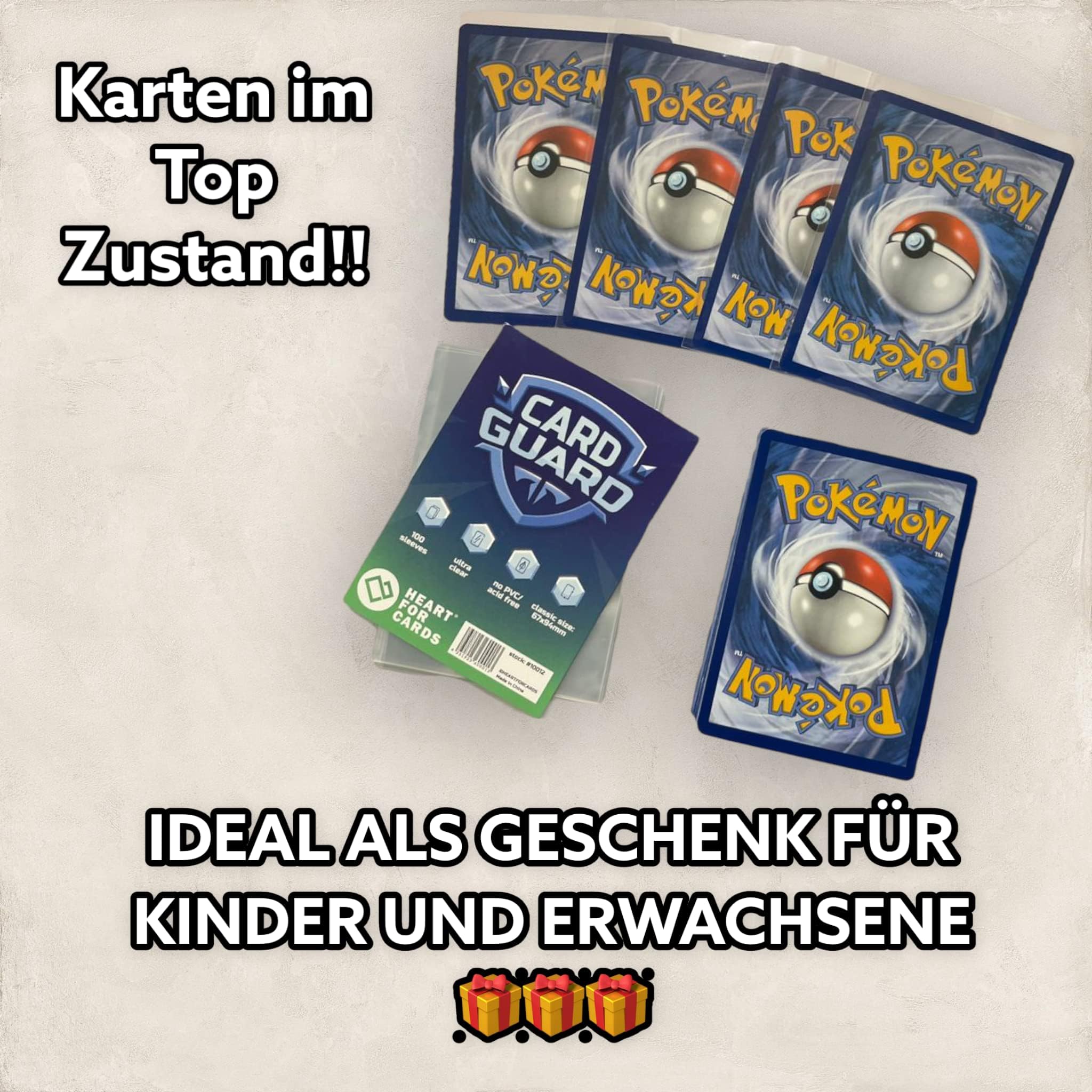 Original 20 Cartes Pokémon Reverse Holo Glitzer, Cartes Pokémon Rares en Anglais Holographiques Reverse Diverses Cartes des Ensembles Actuels + Protection d'Expédition Heartforcards®