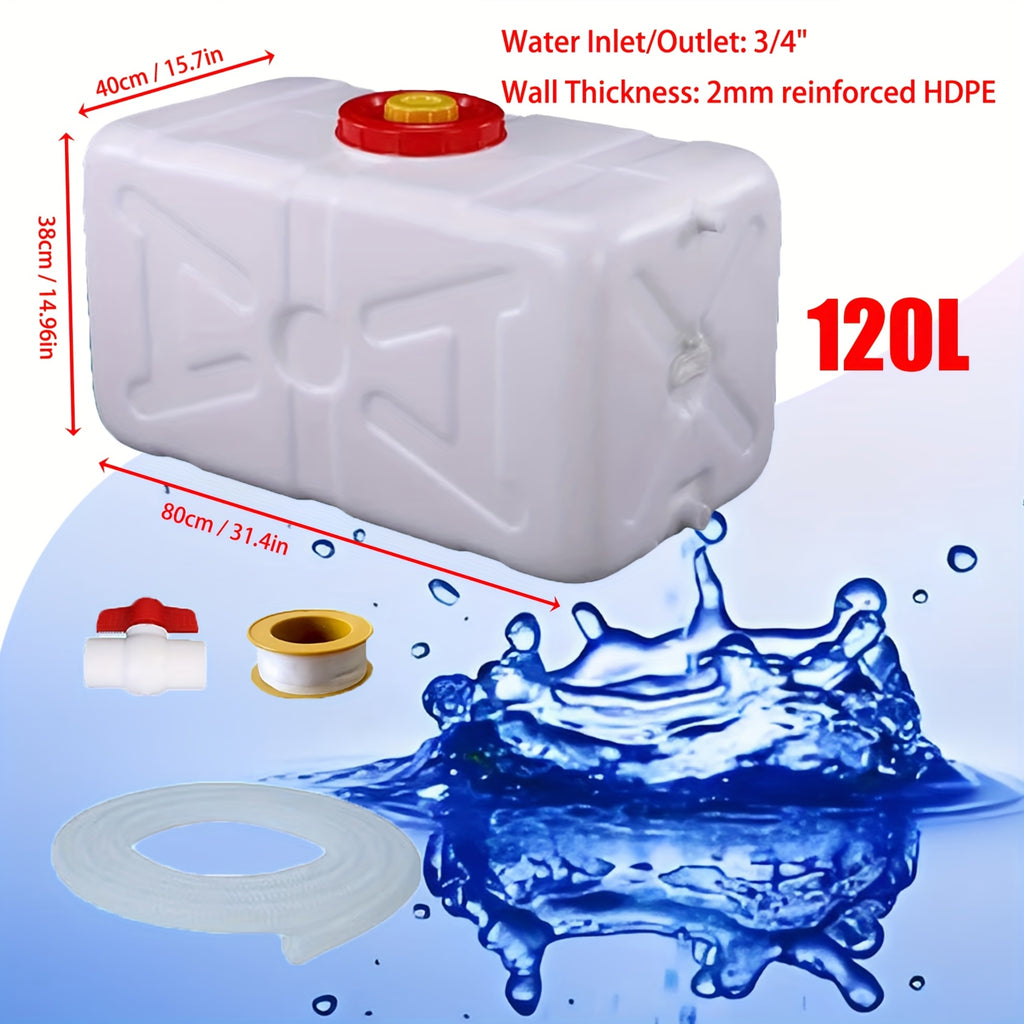 Récipient à eau horizontal portable en plastique de grande capacité pour la maison, résistant aux chutes, avec robinet pour l'eau domestique, le camping, l'extérieur, les voyages en voiture