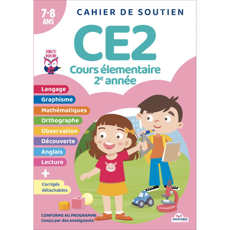 Cahier de soutien - Cours Elémentaire 2° année - CE2