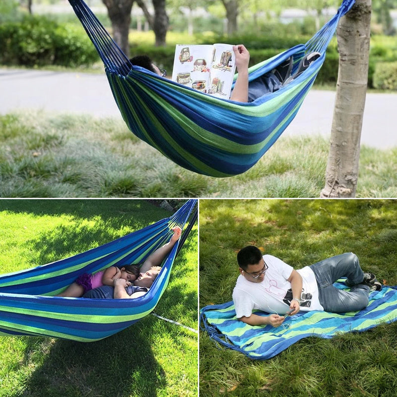 Hammock, Hanging, Two-Person, 260X160Cm, Brazilian, XXL, with Cover, Perfect Solution for Relaxing Outdoors, for Garden Or Terrace, Made of Sturdy, Densely Woven Cotton with Polyester, Ensures Durability And Comfort. Thanks to Its Large Dimensions, It Can