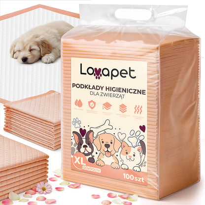 Kuketo - Hygienic Underpads for Dogs, Cats, Rabbits, Puppies - 200/100/50pcs, 90X60 / 60X60 / 60X45 Cm, Super-Absorbent Mats for Potty Training, Waterproof, Ideal for Learning Cleanliness, for Puppies And Older Dogs, Quick-Drying Layers, Odor Neutralizati