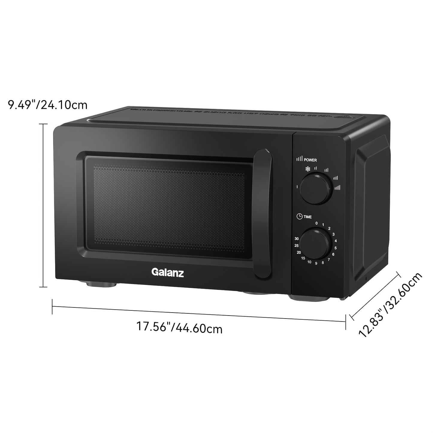 Galanz Mini four à micro-ondes avec plat tournant de 20 litres, double bouton rotatif, modèle argenté multifonctionnel pour personnes âgées et enfants