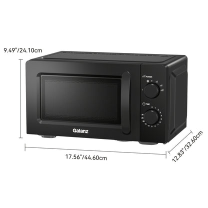 Galanz Mini four à micro-ondes avec plat tournant de 20 litres, double bouton rotatif, modèle argenté multifonctionnel pour personnes âgées et enfants