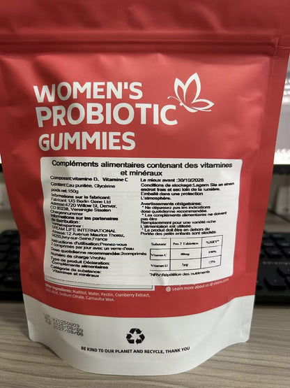 VIVONU Female Probiotic Fudge, contient des canneberges et des prébiotiques, probiotiques pour femmes, 60 gélules de Fudge