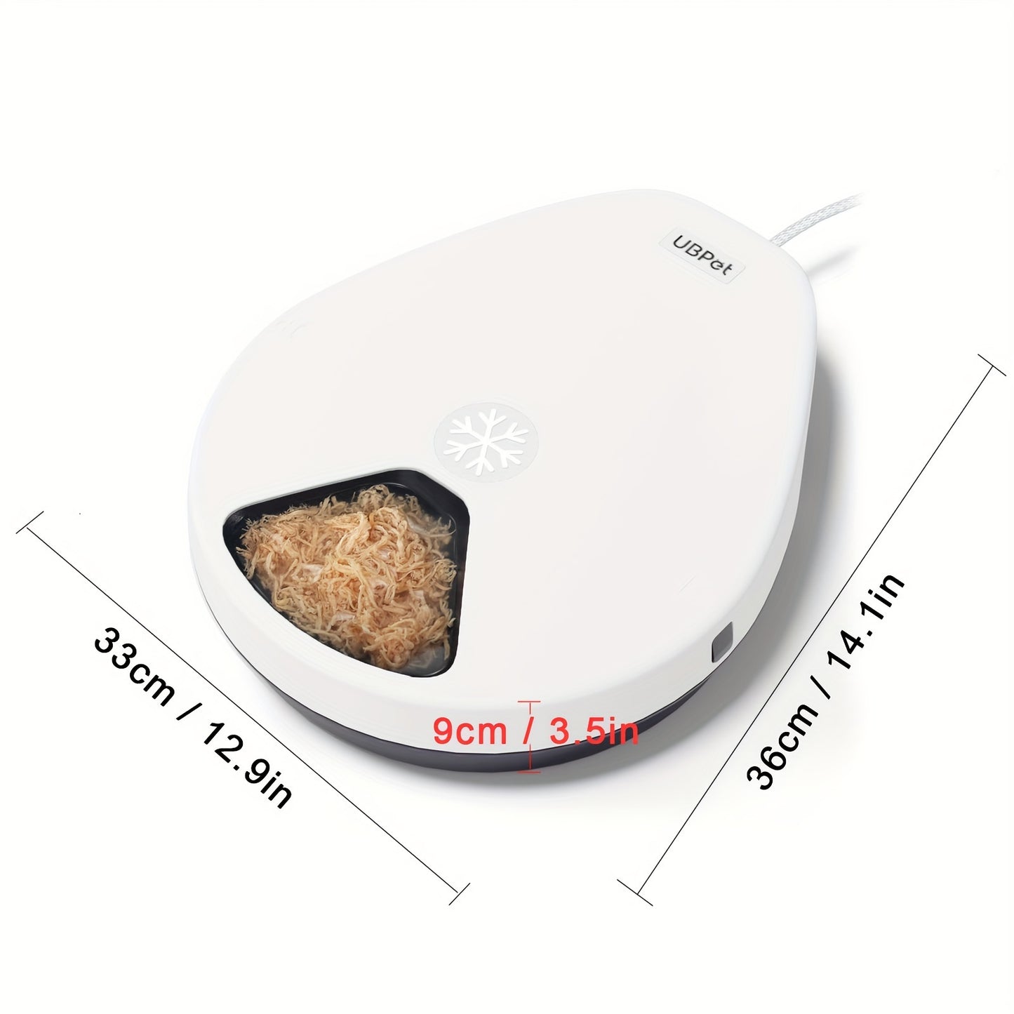 Distributeur automatique de nourriture humide pour chat avec refroidissement, technologie de réfrigération à semi-conducteur, fonction de minuterie, 5 compartiments pour 330 g de nourriture pour chaque animal, assiettes premium, lavable, pour chats et chi