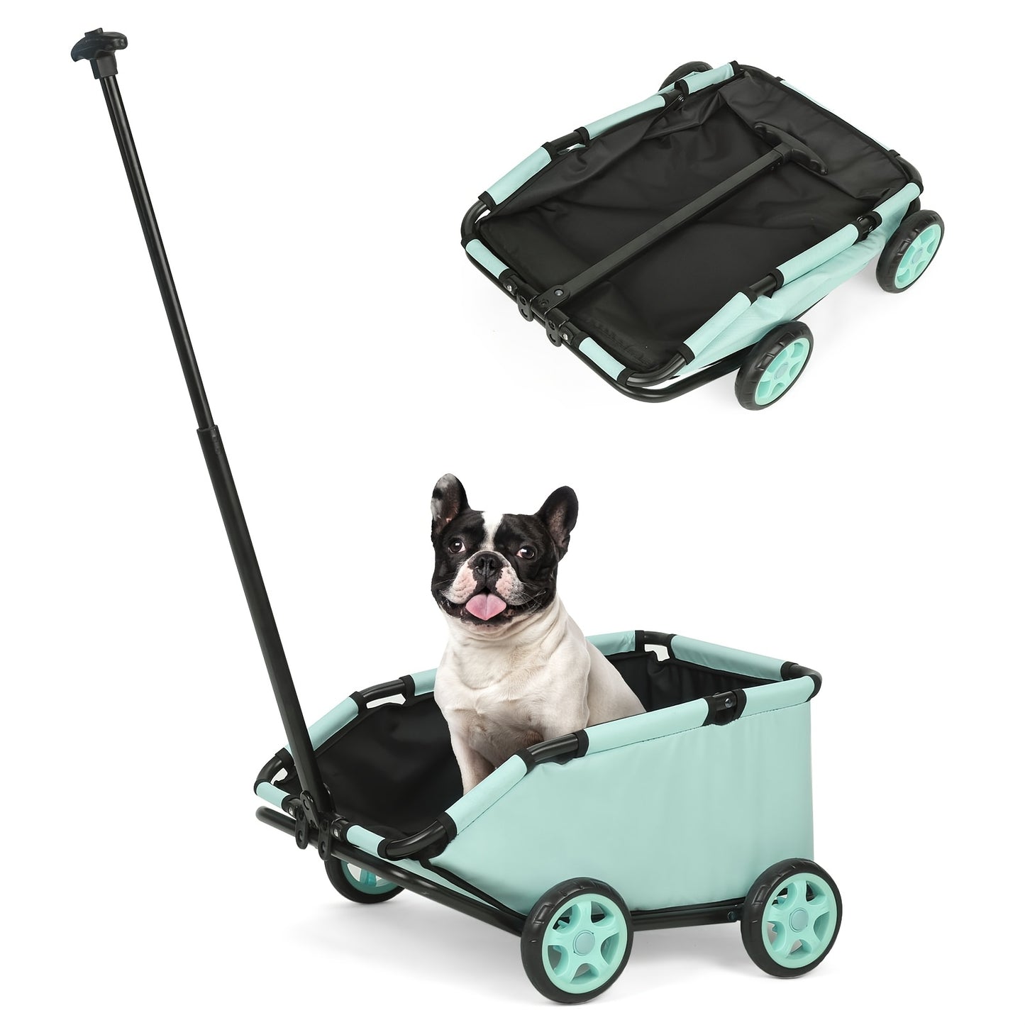 Chariot de Rangement pour Jouets, Trolley pour Animaux de Compagnie, Adapté aux Poussettes pour Petits Animaux et Petits Animaux de Compagnie de Moins de 14.97 KG, Poussette pour Chiot, Poussette pour Chaton, Chariot de Jardin, Chariot d'Extérieur, Chario