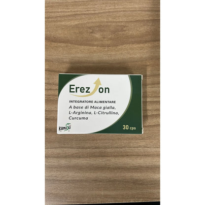 Complément alimentaire en gélules pour homme avec Maca jaune + L-Arginine + L-Citrulline + Curcuma - Fabriqué en Italie