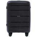 Valise Rigide 24" 65 × 44 × 25 cm / Couleur Noire / Bagage Résistant aux Dommages avec Poignée Télescopique / 4 Roulettes Multi-Directionnelles Doubles à 360° / Cadenas à Combinaison / Poignées Latérales et Supérieures HAWFINCH