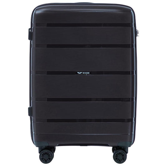 Valise Rigide 24" 65 × 44 × 25 cm / Couleur Noire / Bagage Résistant aux Dommages avec Poignée Télescopique / 4 Roulettes Multi-Directionnelles Doubles à 360° / Cadenas à Combinaison / Poignées Latérales et Supérieures HAWFINCH