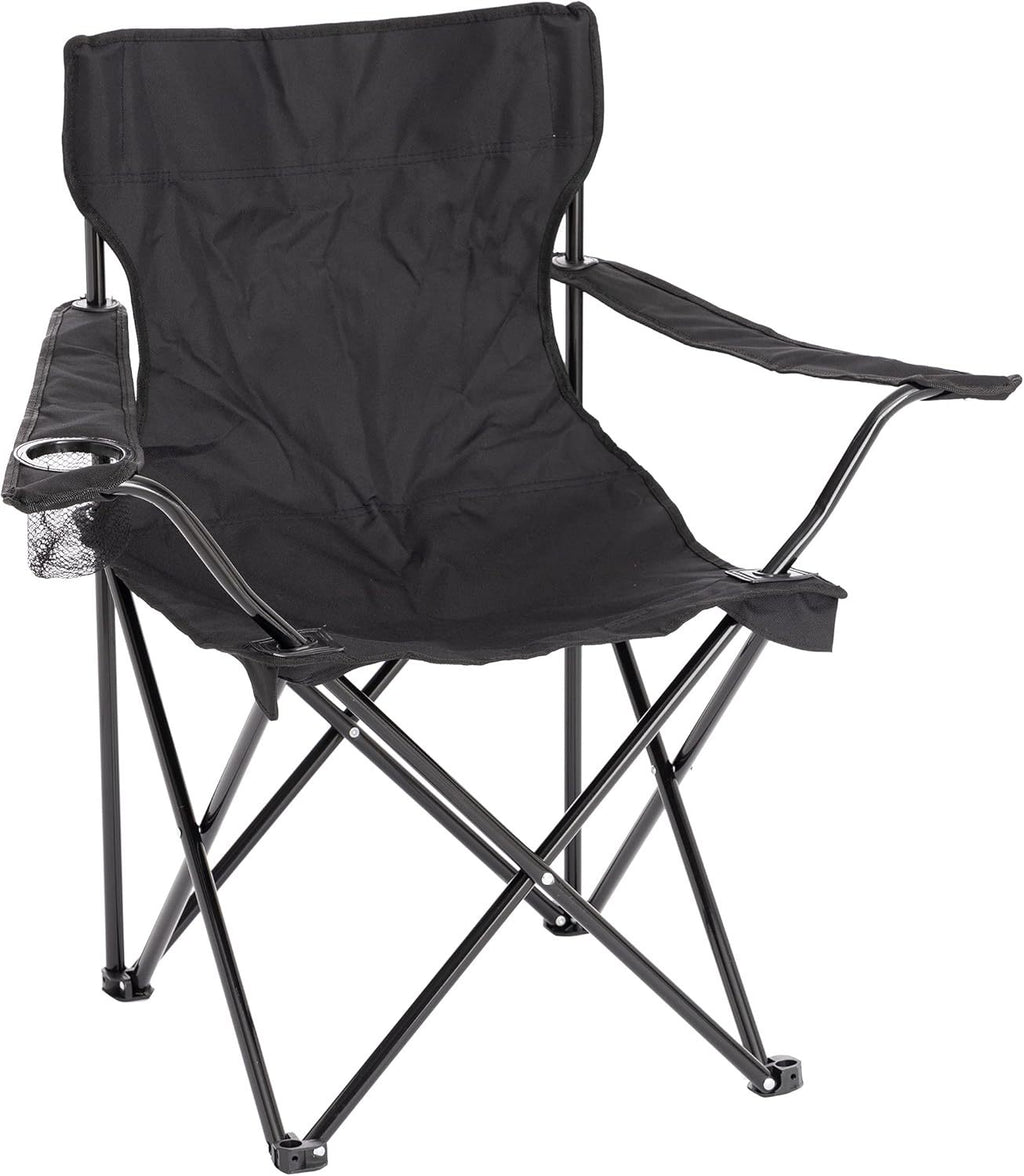 Chaise de camping pliable Baroni Home pour jardin d'extérieur, chaise de camping pliable portable, chaise de camping et de pêche avec porte-gobelet, 20X20X31 pouces (50X50X80 cm)