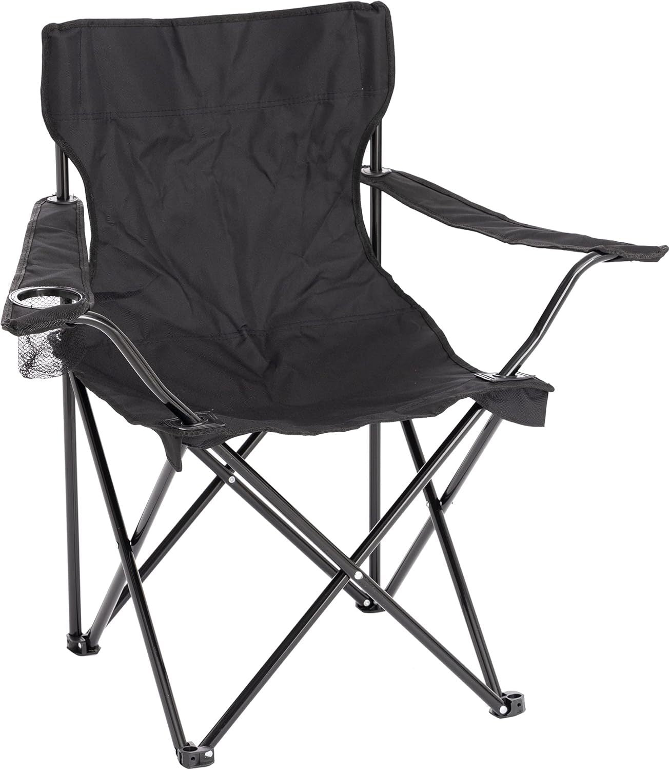 Chaise de camping pliable Baroni Home pour jardin d'extérieur, chaise de camping pliable portable, chaise de camping et de pêche avec porte-gobelet, 20X20X31 pouces (50X50X80 cm)