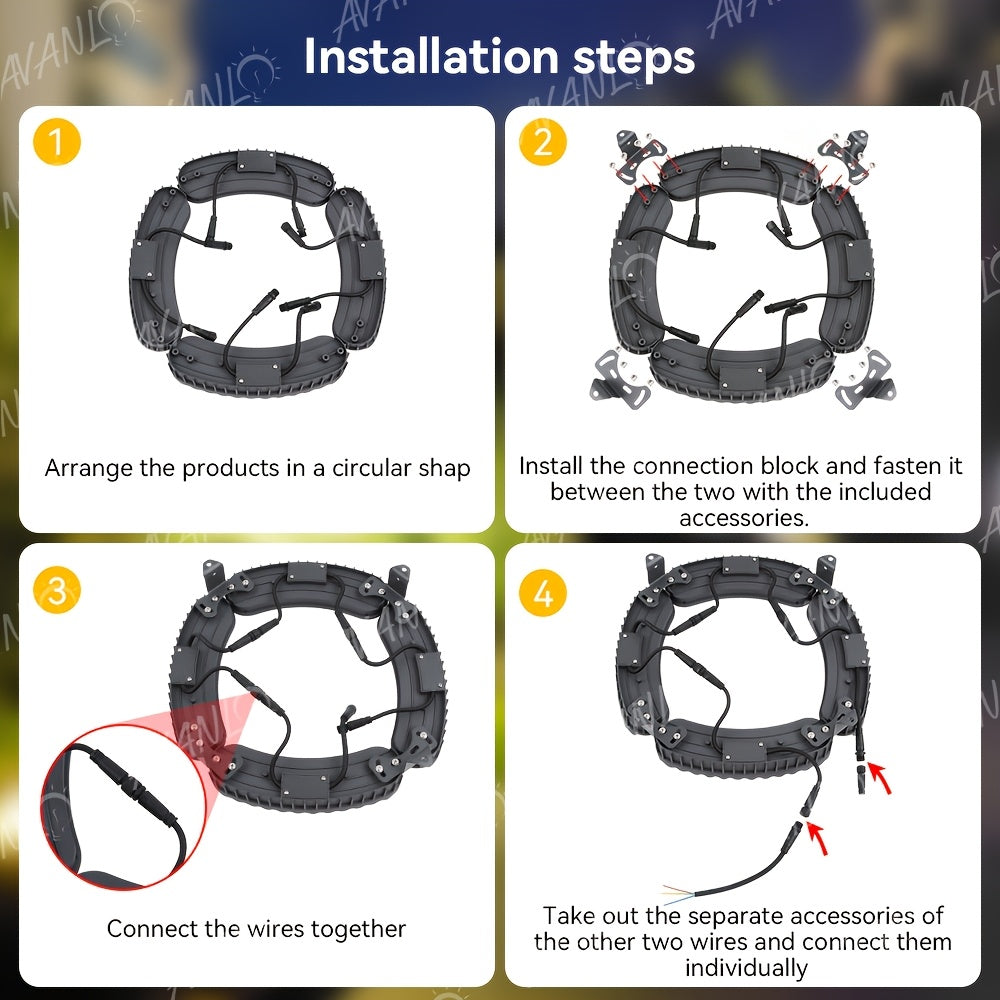 Projecteurs LED d'extérieur pour arbres, projecteurs muraux LED, lampes d'extérieur en aluminium pour pelouse, IP65, peuvent être utilisés sous de grands arbres et cônes cylindriques à l'extérieur - Blanc froid/blanc chaud/RGB