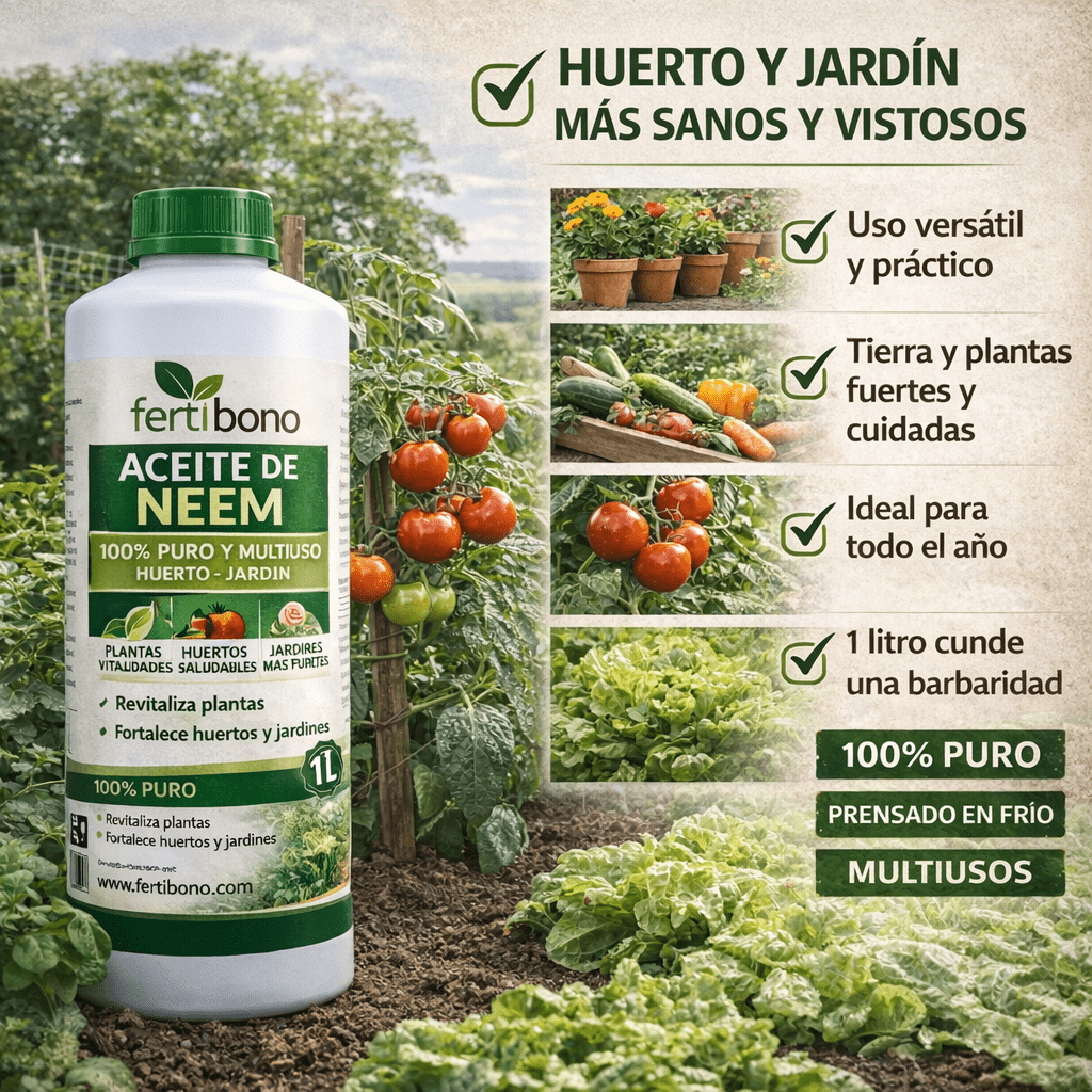 Huile de Neem 100 % Pure 1 L | Pressée à Froid – Soin Naturel pour des Plantes Saines à la Maison, au Jardin, sur la Terrasse et dans les Bureaux