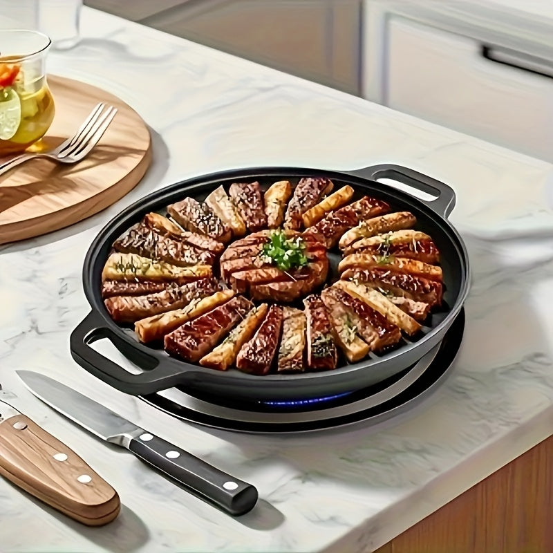 Poêle-plaque chauffante antiadhésive multifonction 2/3 pièces - Compatible avec plusieurs types de cuisinières, idéale pour la cuisine à la maison, la pizza en plein air, le barbecue, la cuisson de pancakes, cadeaux de Noël, d'Halloween, la cuisine des fê