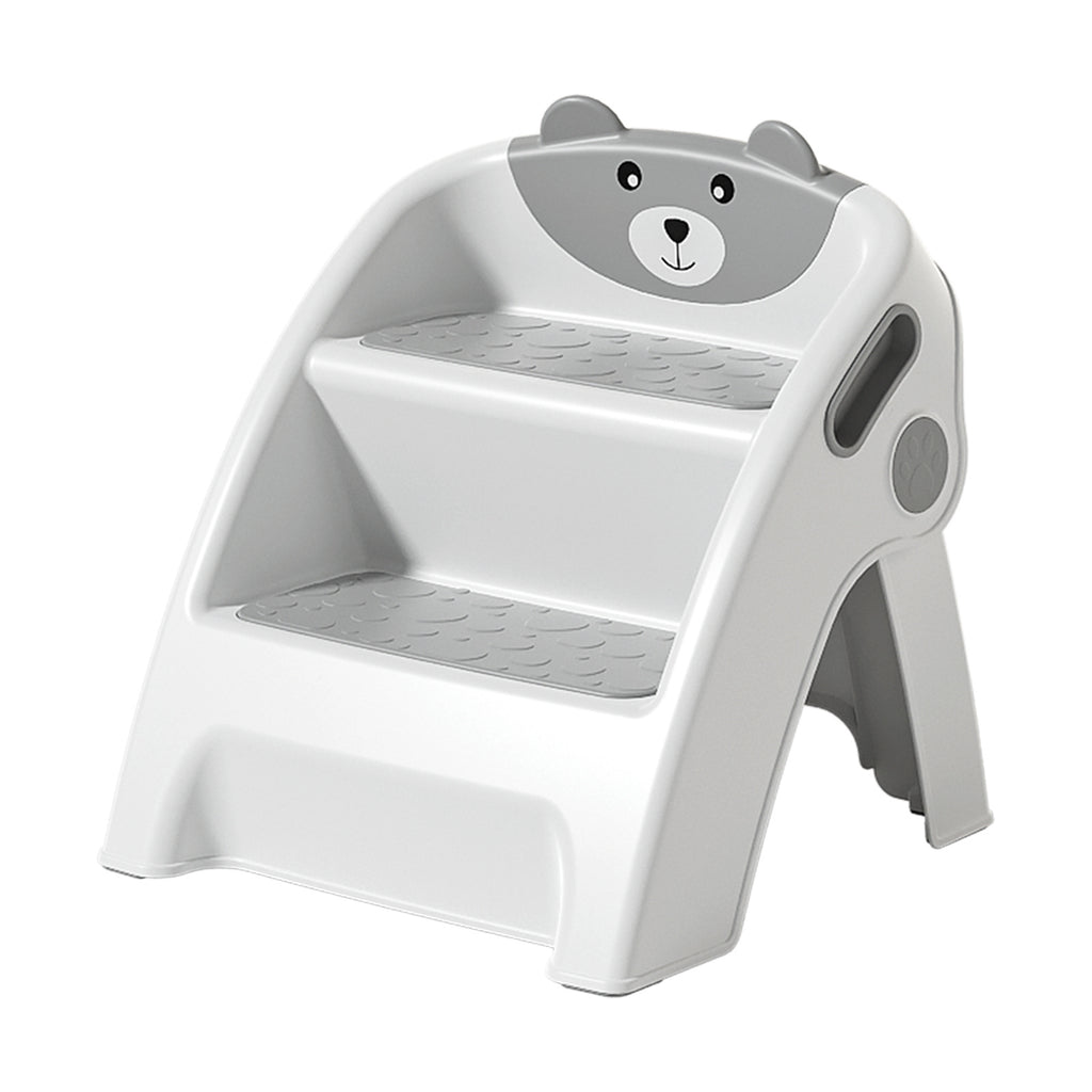 Tabouret pour Tout-Petits, pour Lavabos et Apprentissage de la Propreté, Durable, Antidérapant, Design en A -effondrement, Montage en 10 Secondes, Tabouret à Deux Marches et Large Marche