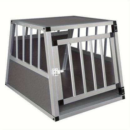 Crête de Transport pour Chien en Aluminium, Maison pour Chien, Crête pour Chien, Crête de Voyage pour Chien, Crête de Voiture pour Chiens de Petite et Moyenne Taille, Bouledogues Français, Beagles Teckels, Shiba Inu, L69 x H50 x P54 cm