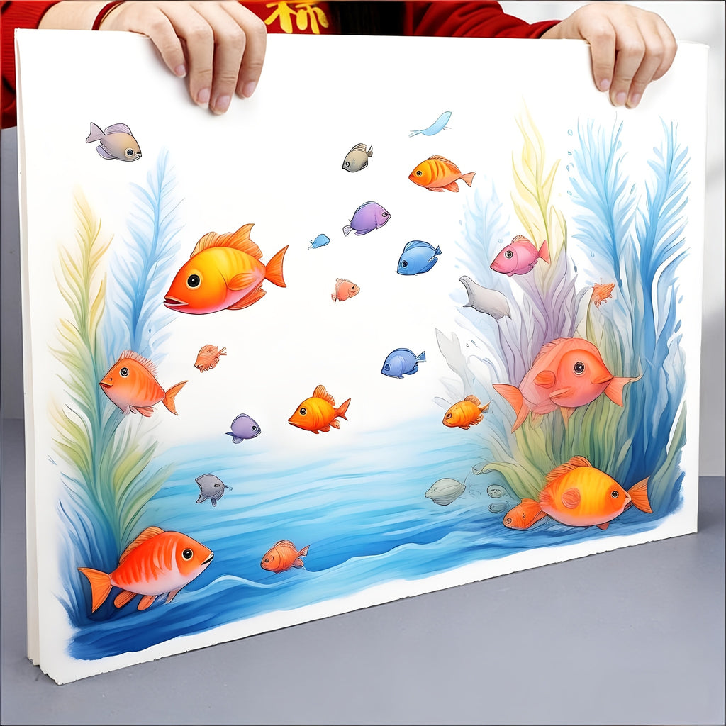 50 Feuilles de Papier Aquarelle Qualité Artistique Format A3 - Spécialement Conçu pour les Techniques d'Aquarelle - Idéal pour Artistes et Débutants - Parfait pour la Peinture à l'Eau, DIY Artisanat - Cadeau Idéal pour Passionnés d'Art et Artisans