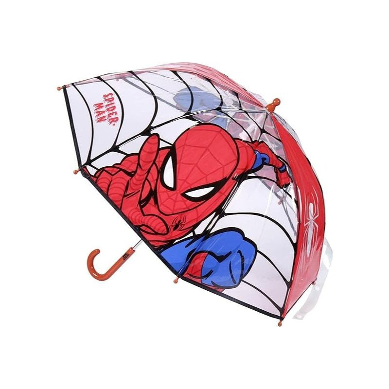 Parapluie de pluie transparent et multicolore en forme de cloche pour enfants SPIDER