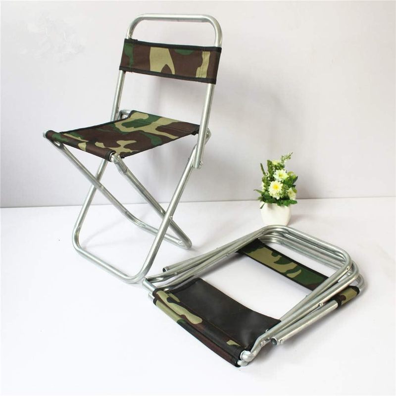 Chaise de pêche pliante avec dossier et tabouret