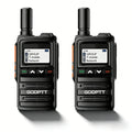 Lot de 2 talkies-walkies longue portée, communication bidirectionnelle, autonomie ultra-longue, chacun équipé d'une carte SIM, portée étendue de 5000 km, adaptés aux chantiers extérieurs et à l'utilisation longue distance