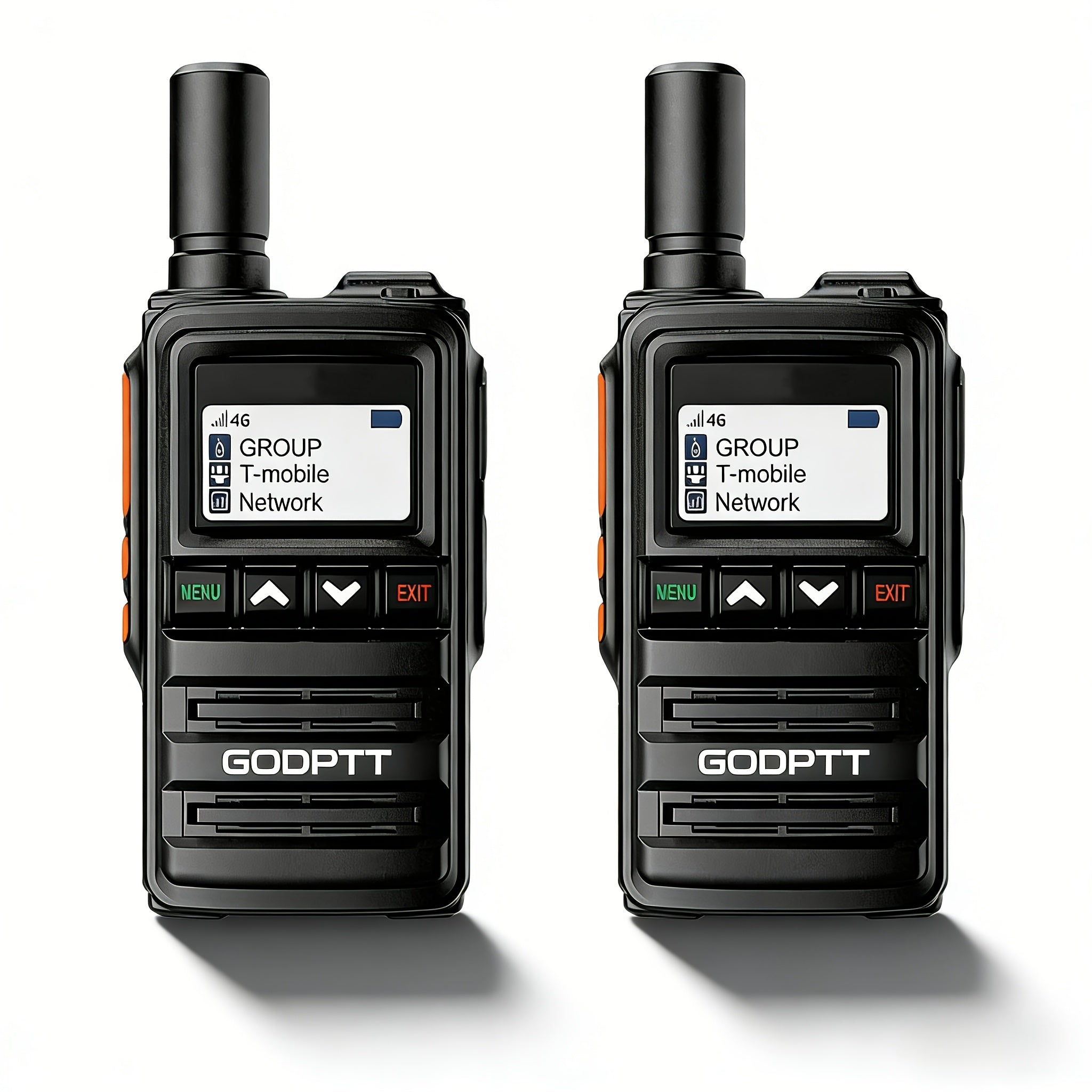 Lot de 2 talkies-walkies longue portée, communication bidirectionnelle, autonomie ultra-longue, chacun équipé d'une carte SIM, portée étendue de 5000 km, adaptés aux chantiers extérieurs et à l'utilisation longue distance