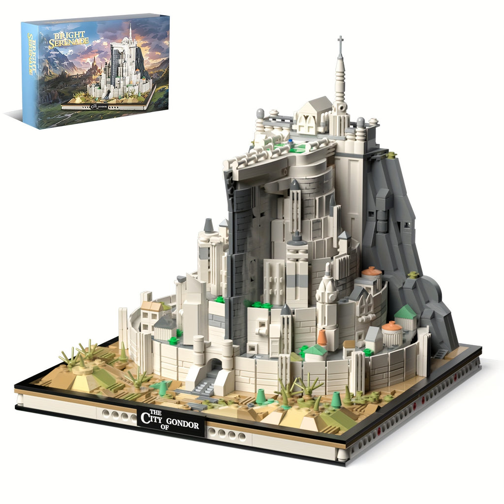 Blocs de construction de château médiéval immense, maquette d'architecture complexe, 1680 pièces, décoration d'intérieur et cadeau exquis