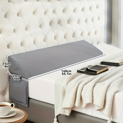 Oreiller en forme de cale conçu pour combler l'espace entre la tête de lit et le matelas. Lavable en machine, disponible en gris et blanc, il soutient le bas du dos pendant la lecture. Retour gratuit des articles endommagés, frais de retour inclus