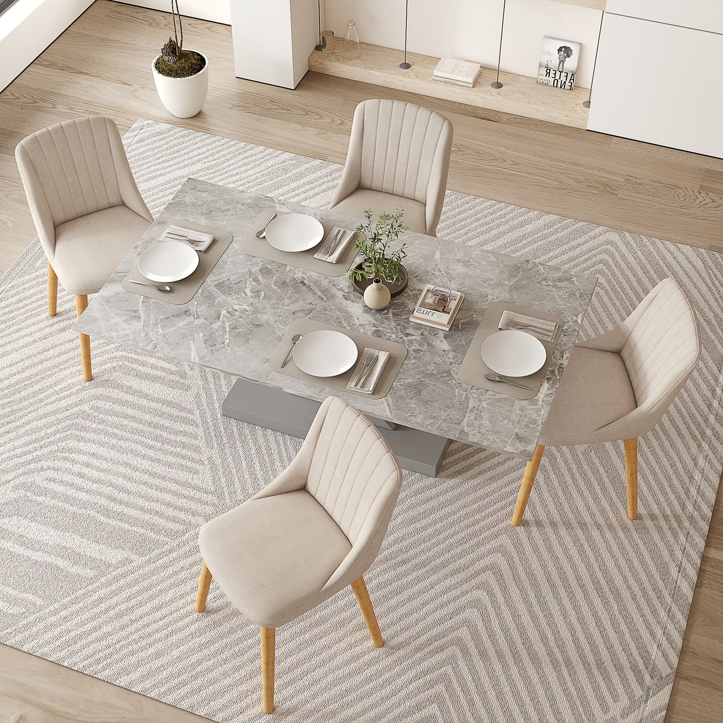Chaises de salle à manger modernes au design qui s'intègre parfaitement à divers styles d'intérieur, adaptées au salon, à la cuisine et à la chambre - Lot de 2 / Lot de 4 / Lot de 6