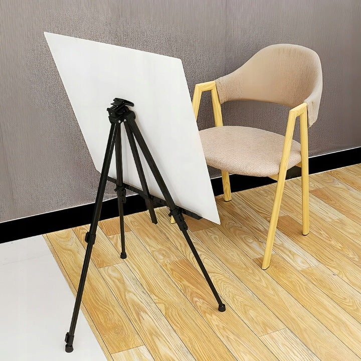 Chevalet d'art professionnel - Base trépied en métal durable avec une hauteur de 50 à 170 cm - Supports de toile multifonctionnels pour peindre sur bureau, au sol et en extérieur - Mallette portable pour studio, classe et décorations de mariage, conceptio