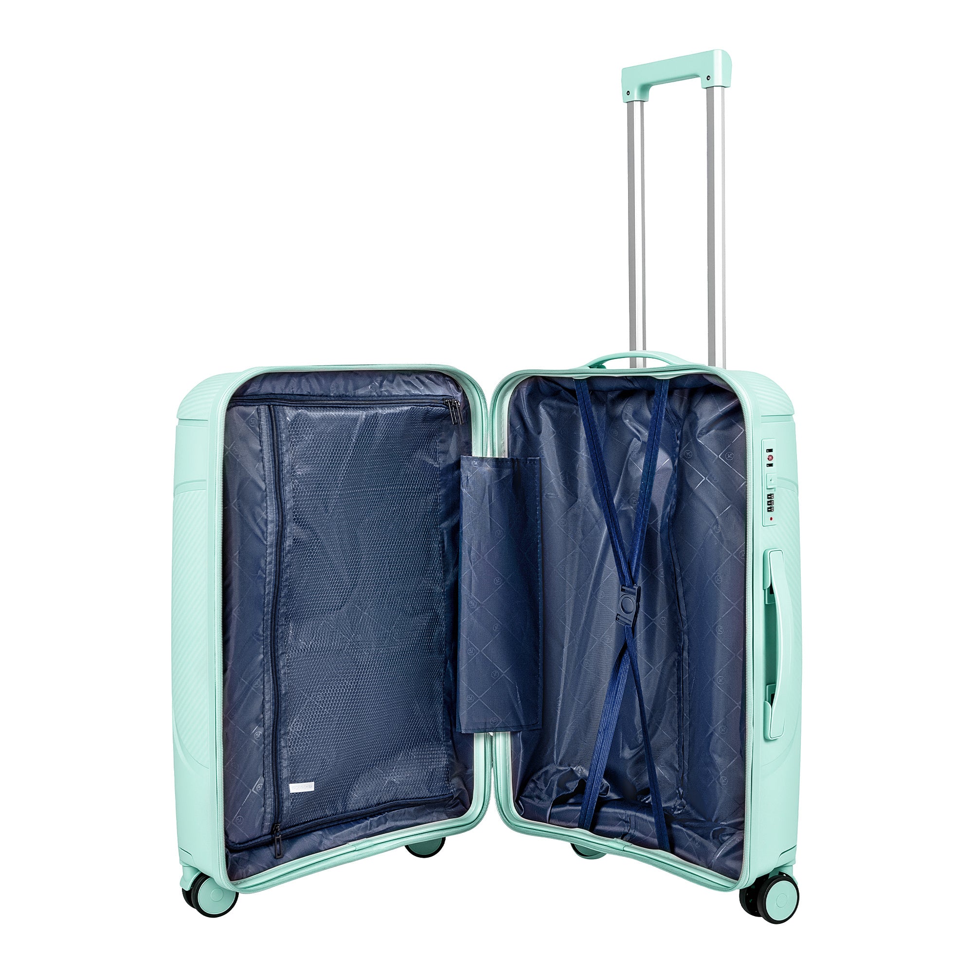 Ensemble de 4 valises rigides avec balance de bagage gratuite – Valise 20/24/28 pouces + Valise à main – Valises de voyage légères à coque rigide – Roues pivotantes à 360° – Serrure TSA – Bagage à main et enregistré – ABS – Pour femmes, hommes, famille, v
