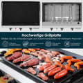 Rechaud d'extérieur, brûleur à gaz d'extérieur, grill à gaz, barbecue à gaz de table, grill à gaz en acier inoxydable, grill portable, idéal pour barbecue sur balcons, camping et pique-niques