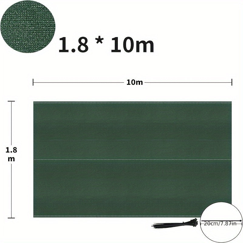 Écran de confidentialité de 100 cm pour balcon, terrain de sport et jardin, filet d'ombrage 150 g/m² avec  UV et design -vent, inclut attaches en gris foncé vert