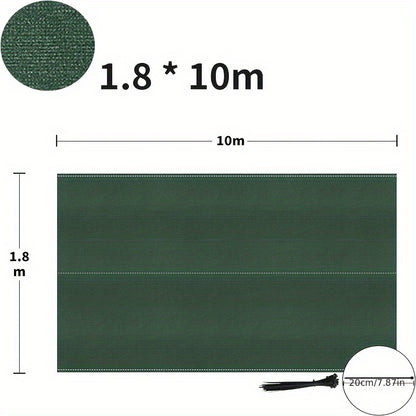 Écran de confidentialité de 100 cm pour balcon, terrain de sport et jardin, filet d'ombrage 150 g/m² avec  UV et design -vent, inclut attaches en gris foncé vert