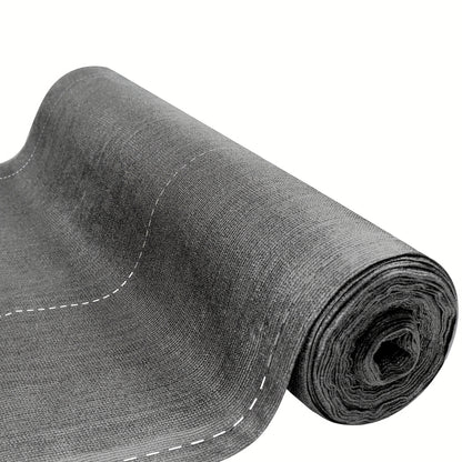 Écran de confidentialité de 100 cm pour balcon, terrain de sport et jardin, filet d'ombrage 150 g/m² avec  UV et design -vent, inclut attaches en gris foncé vert