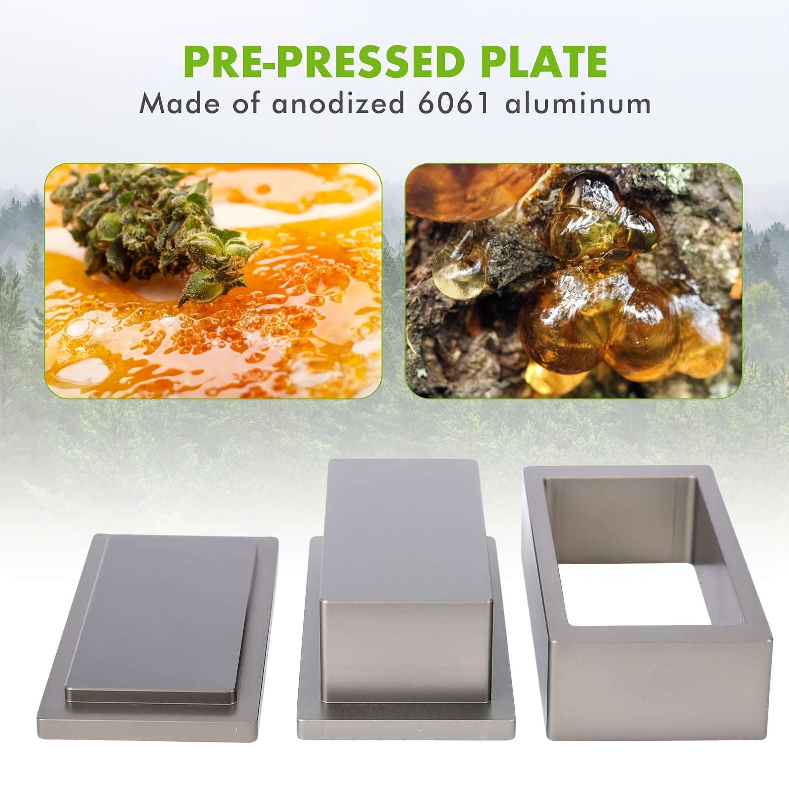 Moule de Pré-Presse 10,2 cm x 5,5 cm x 5,2 cm, en Aluminium Anodisé de Qualité Alimentaire pour Pressage de Fleurs