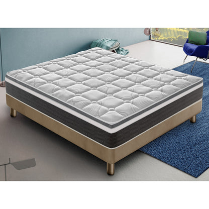 Matelas en mousse à mémoire de forme, orthopédique et indéformable, 30 cm de hauteur, 13 zones de confort, fabriqué en Italie, maximum de respirabilité, système de soulagement des points de pression disponible en différentes tailles