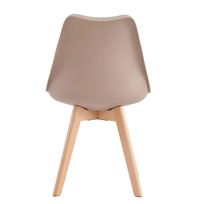 Ensemble de 2 chaises de salle à manger MCC Direct, chaise de cuisine, chaise de bureau, chaise de salon, chaise coquille de designer Eva, disponible en 7 couleurs