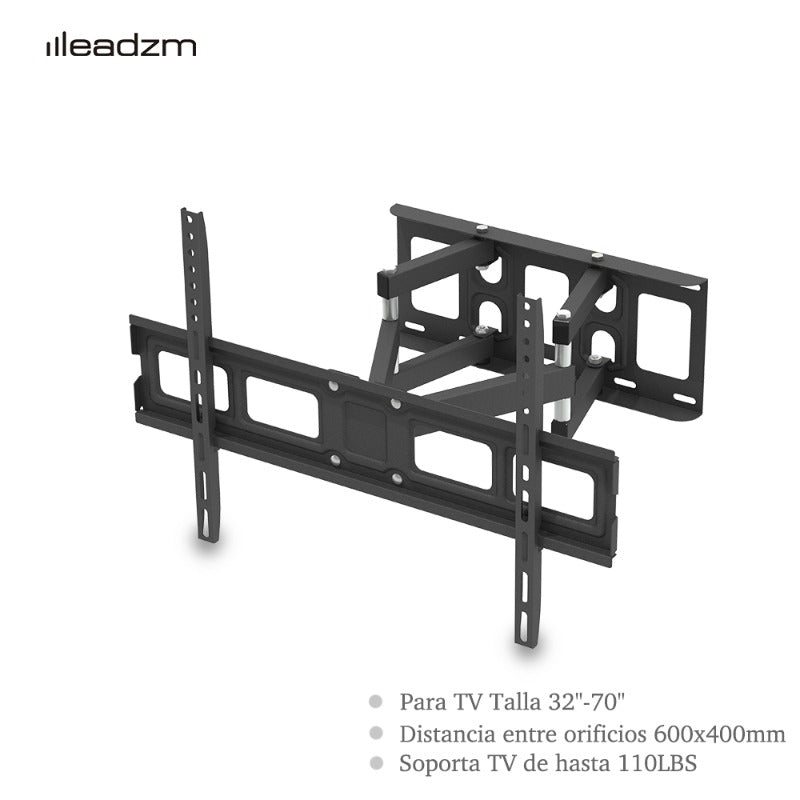 Meuble TV TMDS-101 à double pivotant et large base 81,28-218,44 cm, capacité de charge 50,0 kg/VESA 600*400/inclinaison haut et bas -10~10°, convient pour salon/chambre/bureau